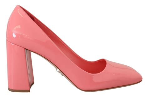 prada patent pump|Prada chunky heel pumps.